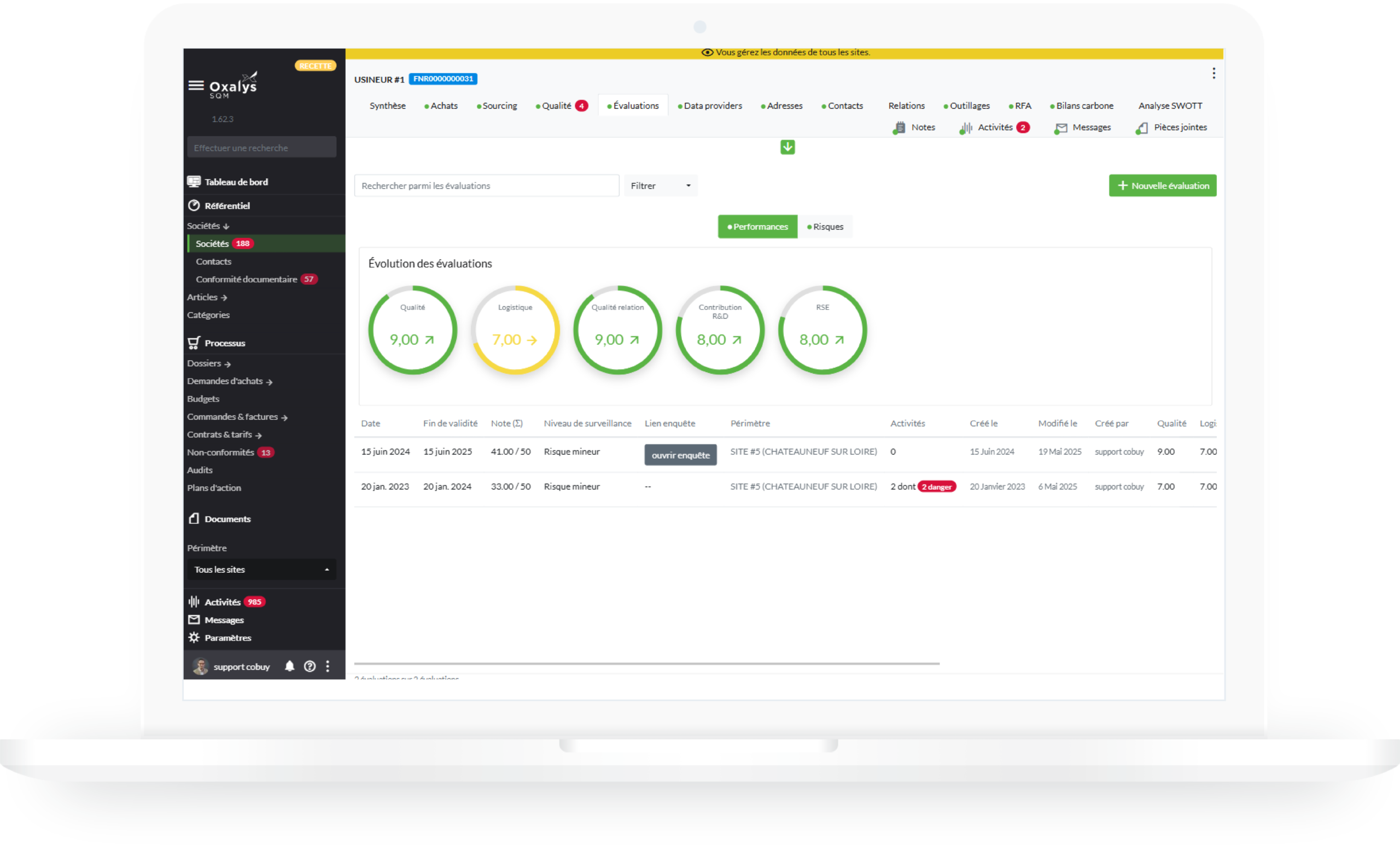 Evaluation fournisseurs - Laptop