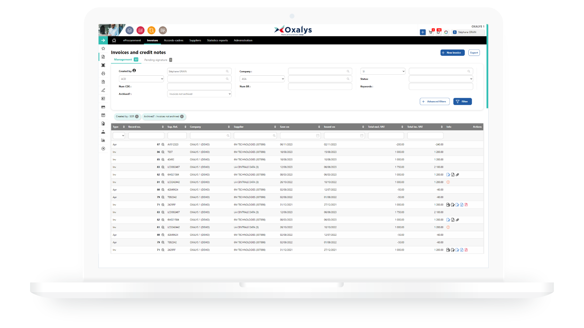 Logiciel de gestion des factures fournisseurs Oxalys : Digitalisez le  traitement des factures fournisseurs