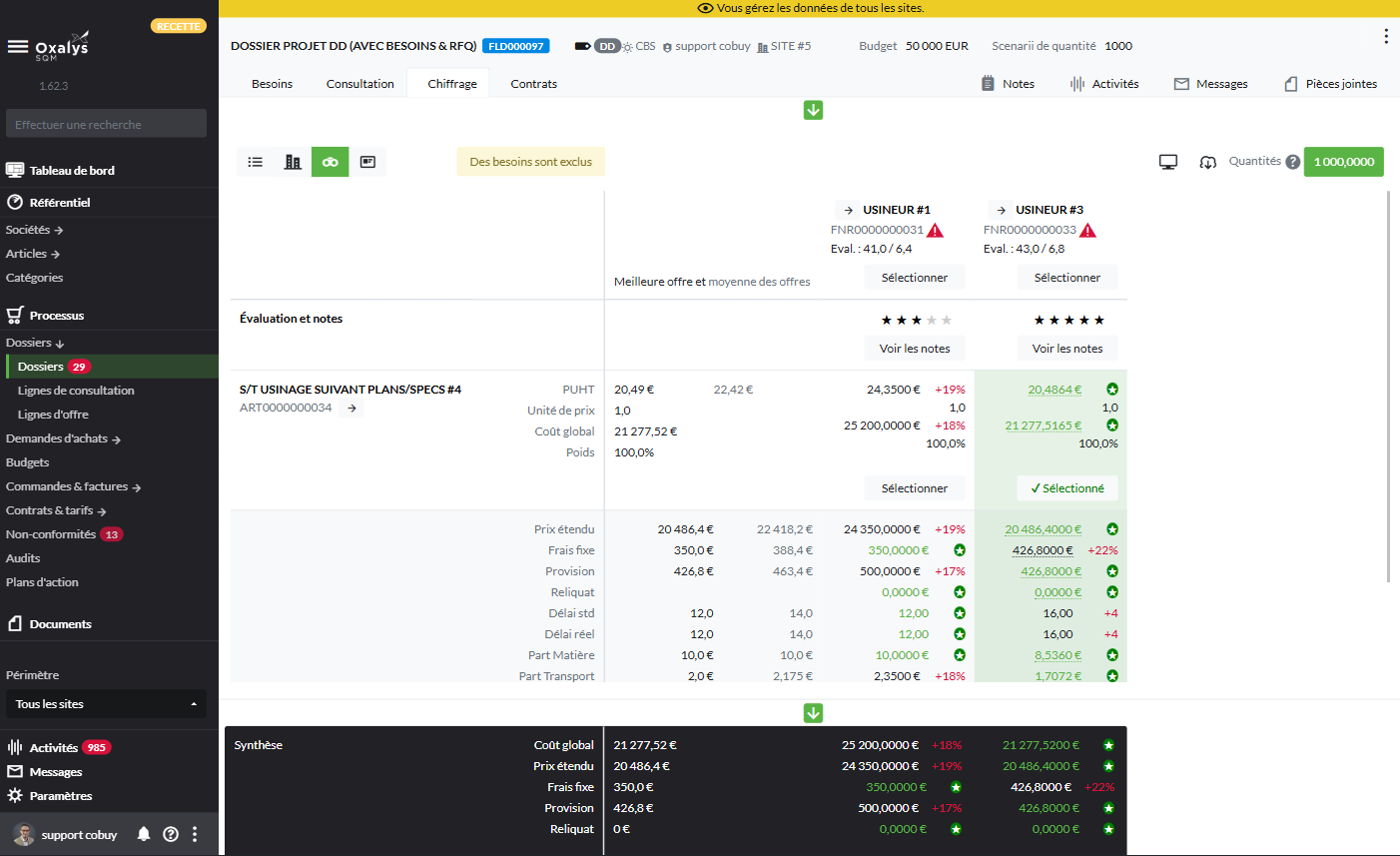 OxalysSQM_Screenshot_OfferEvaluation