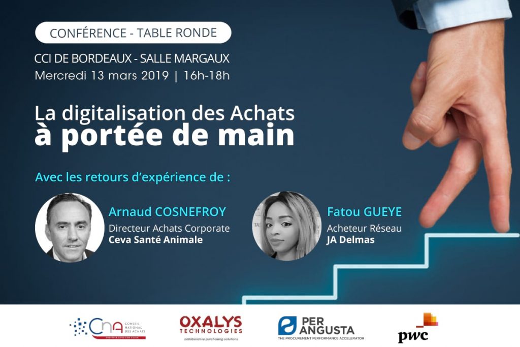 Table ronde : La digitalisation des Achats à portée de main - Bordeaux, le 13 mars 2019