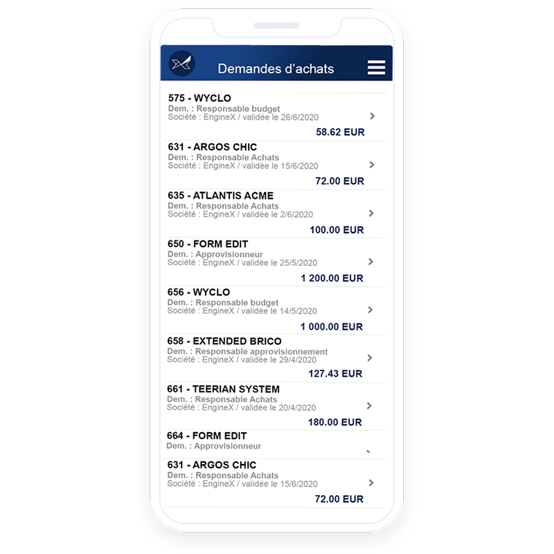 L’application mobile de suivi des achats Oxalys permet de garder la maitrise de vos achats où que vous soyez